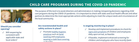 Child care programs during the covid-19 pandemic